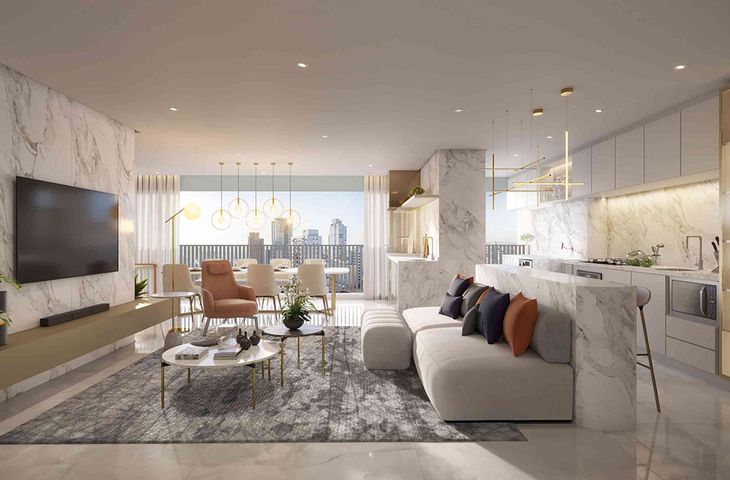 living 3 dormitórios